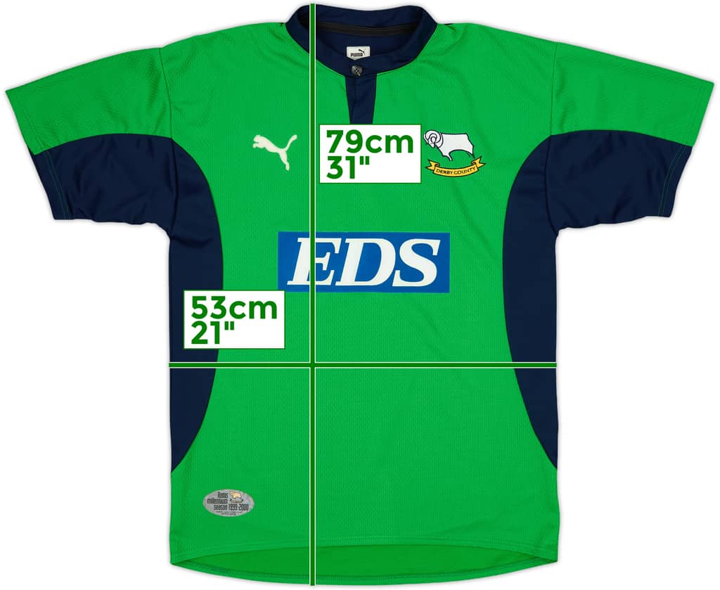 1999-00 Derby County GK S/S Shirt - 8/10 - (S)