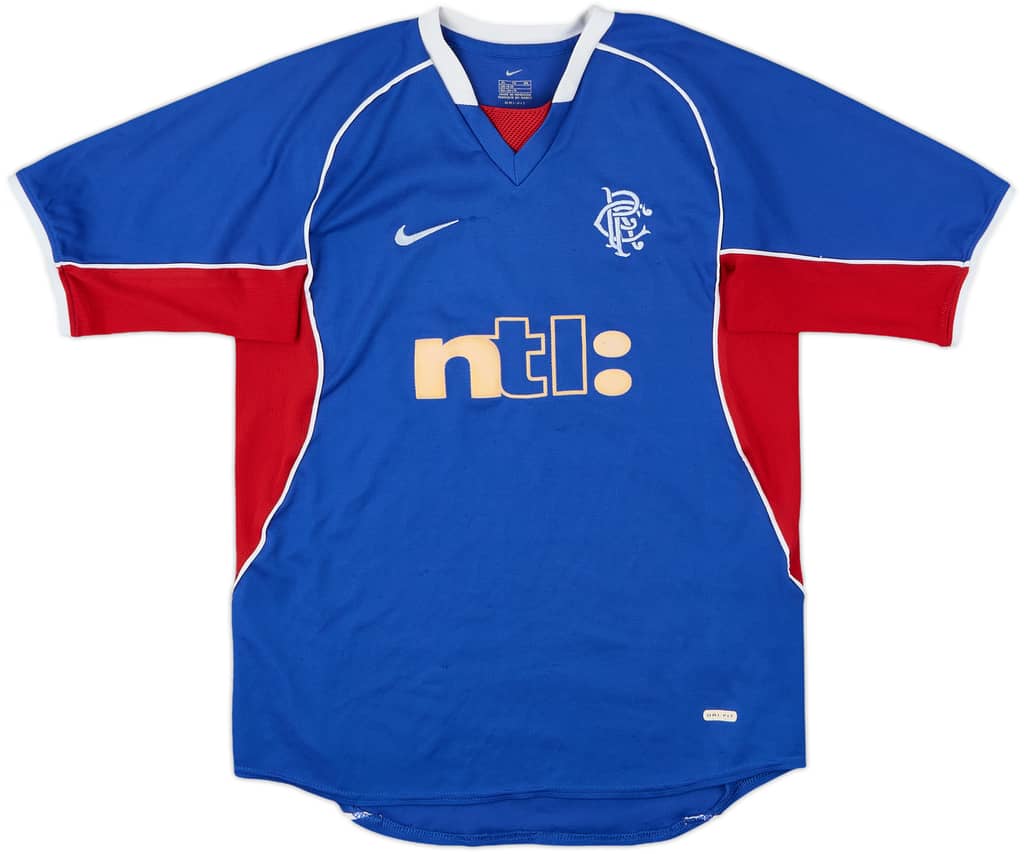 2001-02 Rangers Home Shirt - 7/10 - (XL.Boys)
