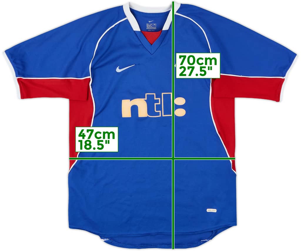 2001-02 Rangers Home Shirt - 7/10 - (XL.Boys)