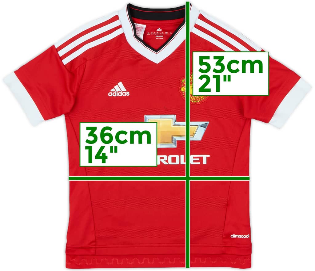 2015-16 Manchester United Home Shirt - 7/10 - (S.Boys)