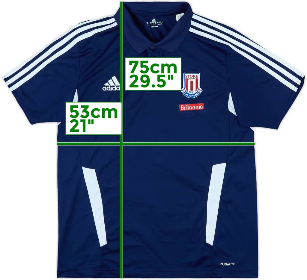2010-11 Stoke City adidas Polo Shirt - 8/10 - (L)