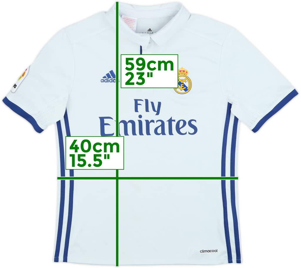 2016-17 Real Madrid Home Shirt - 7/10 - (M.Boys)