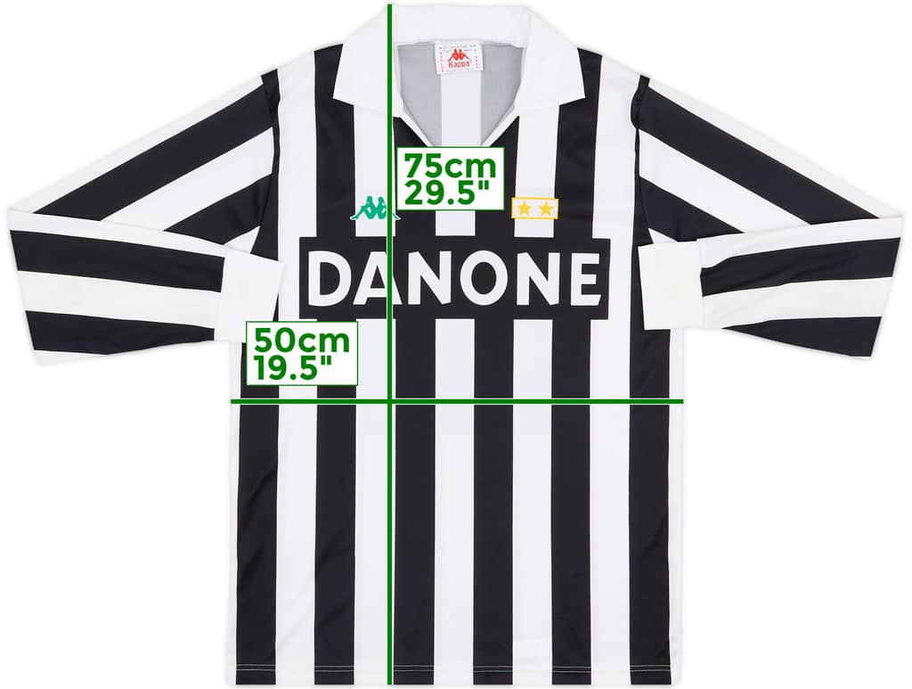 1992-94 Juventus Basic Home L/S Shirt - 6/10 - (M)