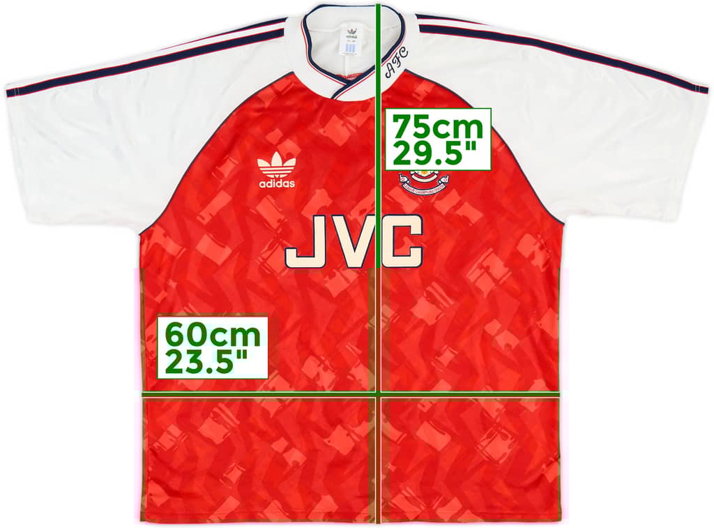 1990-92 Arsenal Home Shirt - 9/10 - (L/XL)