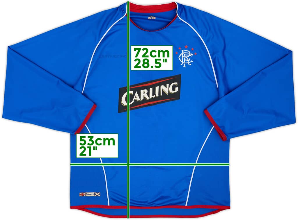 2005-06 Rangers Home L/S Shirt - 4/10 - (L)