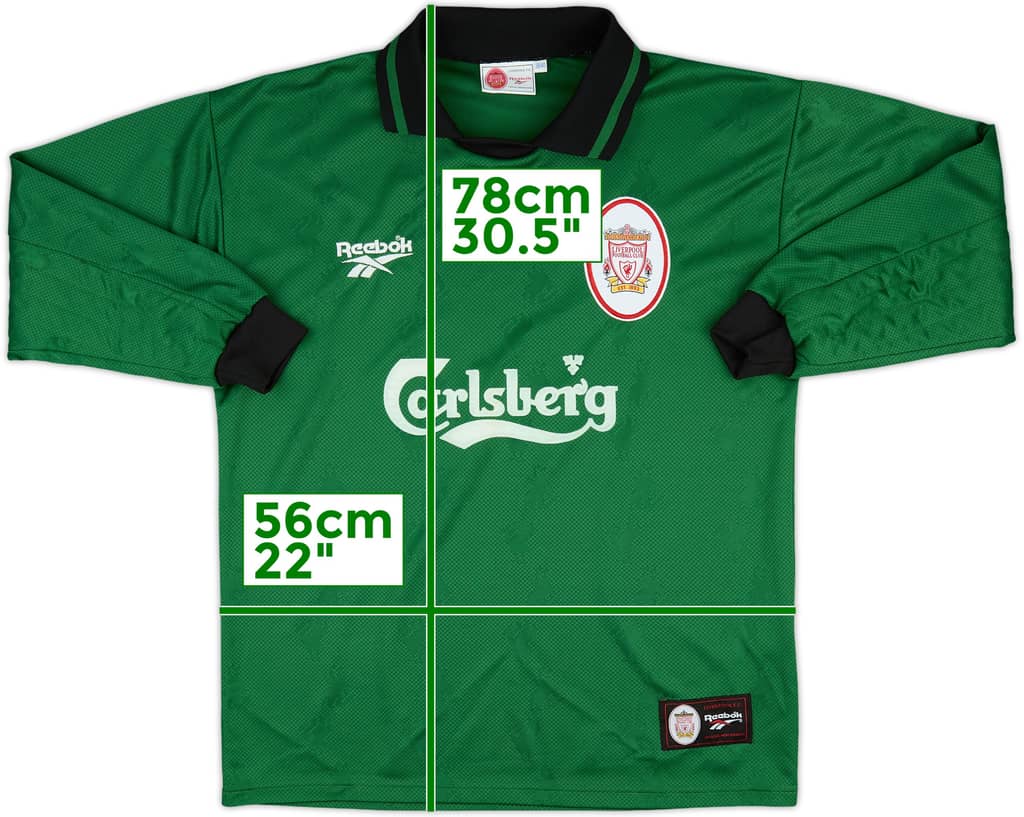 1996-97 Liverpool GK Shirt - 8/10 - (M)