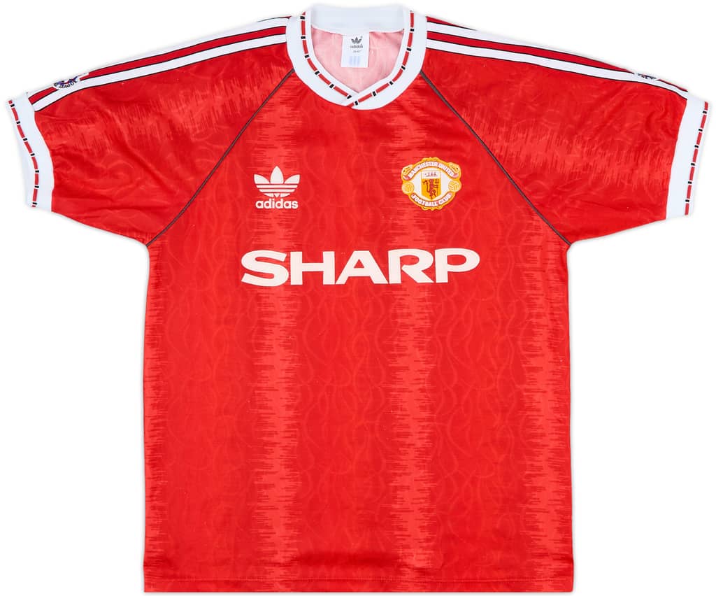 1990-92 Manchester United Home Shirt - 8/10 - (M)