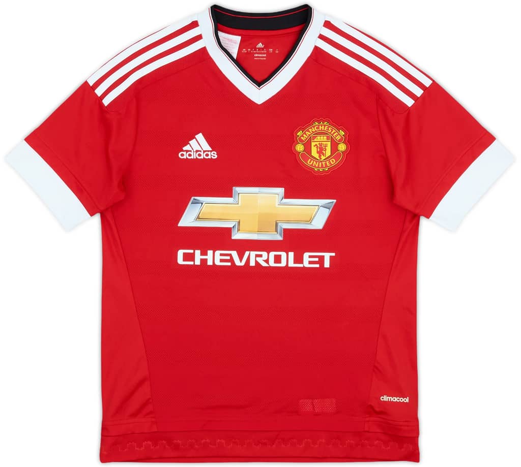 2015-16 Manchester United Home Shirt - 10/10 - (L.Boys)