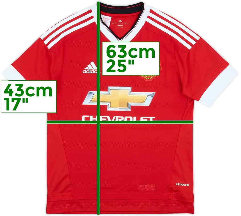 2015-16 Manchester United Home Shirt - 10/10 - (L.Boys)