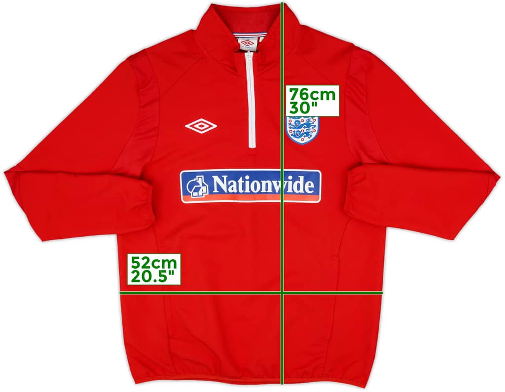 2009-10 England Umbro 1/4 Zip Training Top - 8/10 - (L)