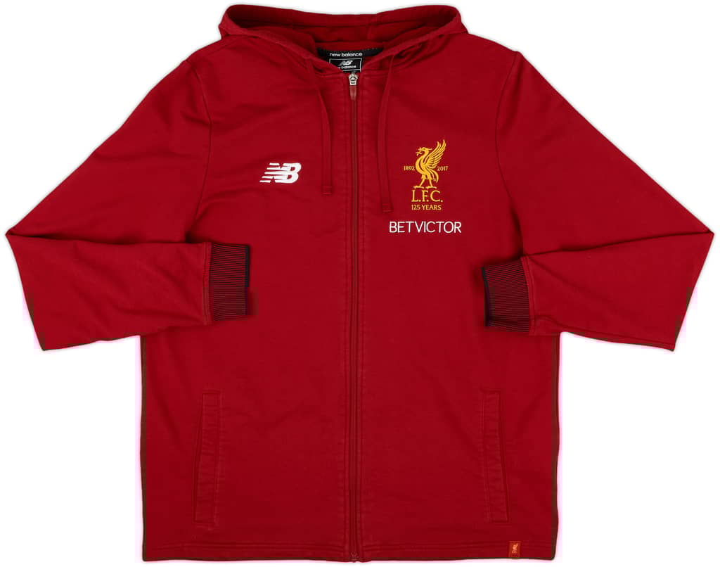 2017-18 Liverpool New Balance Hooded Track Jacket - 10/10 - (L)