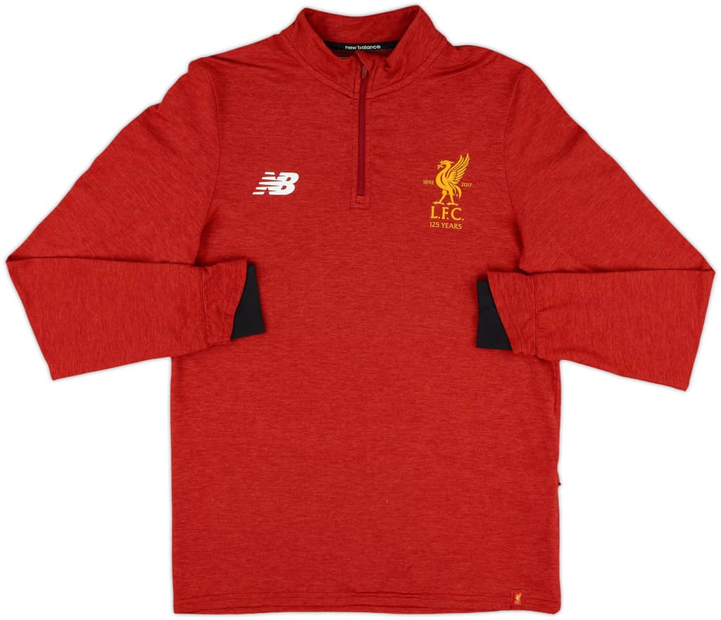 2017-18 Liverpool New Balance 1/4 Zip Training Top - 10/10 - (XL.Boys)