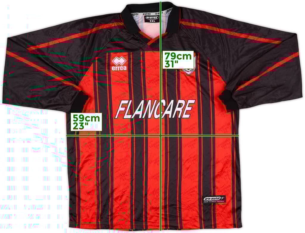 2001-02 Longford Town Home L/S Shirt - 9/10 - (XXL)