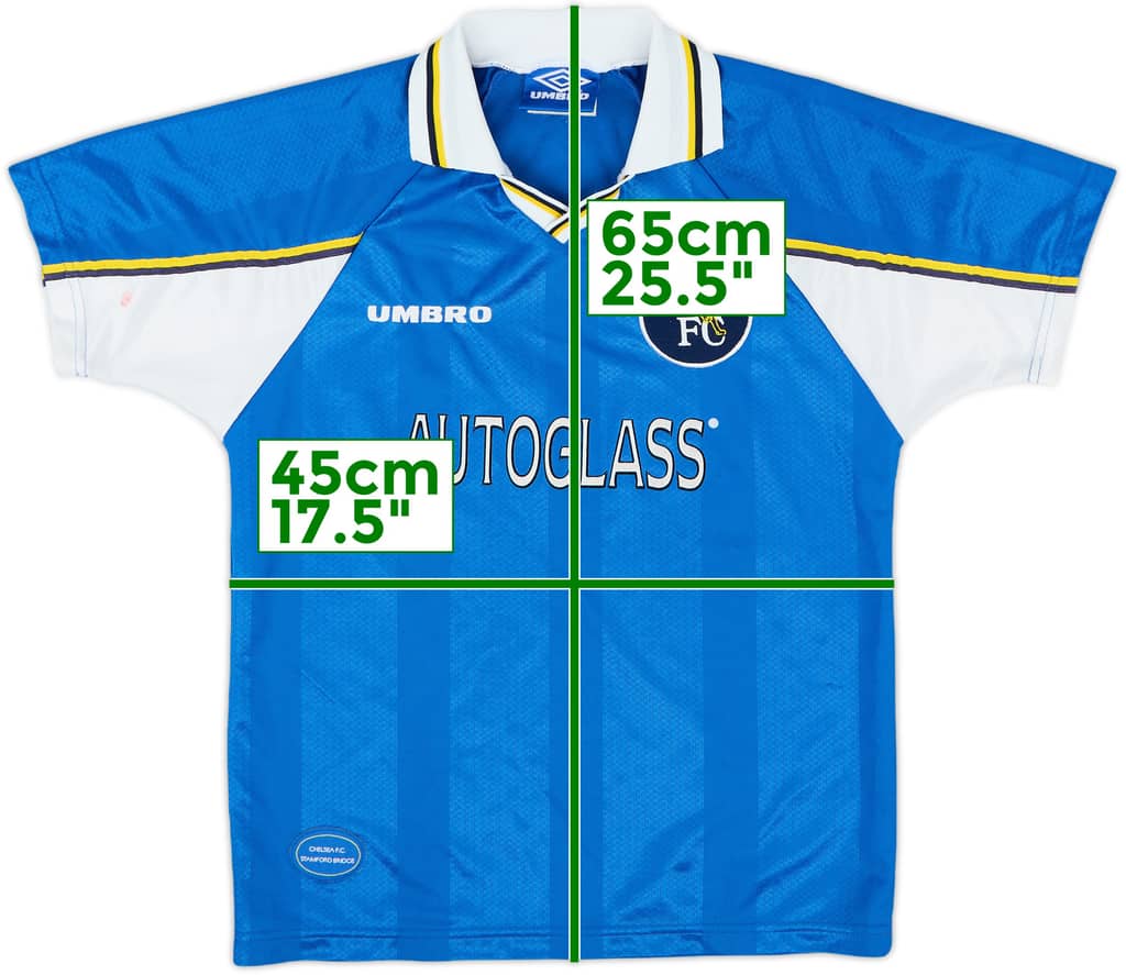 1997-99 Chelsea Home Shirt - 9/10 - (L.Boys)