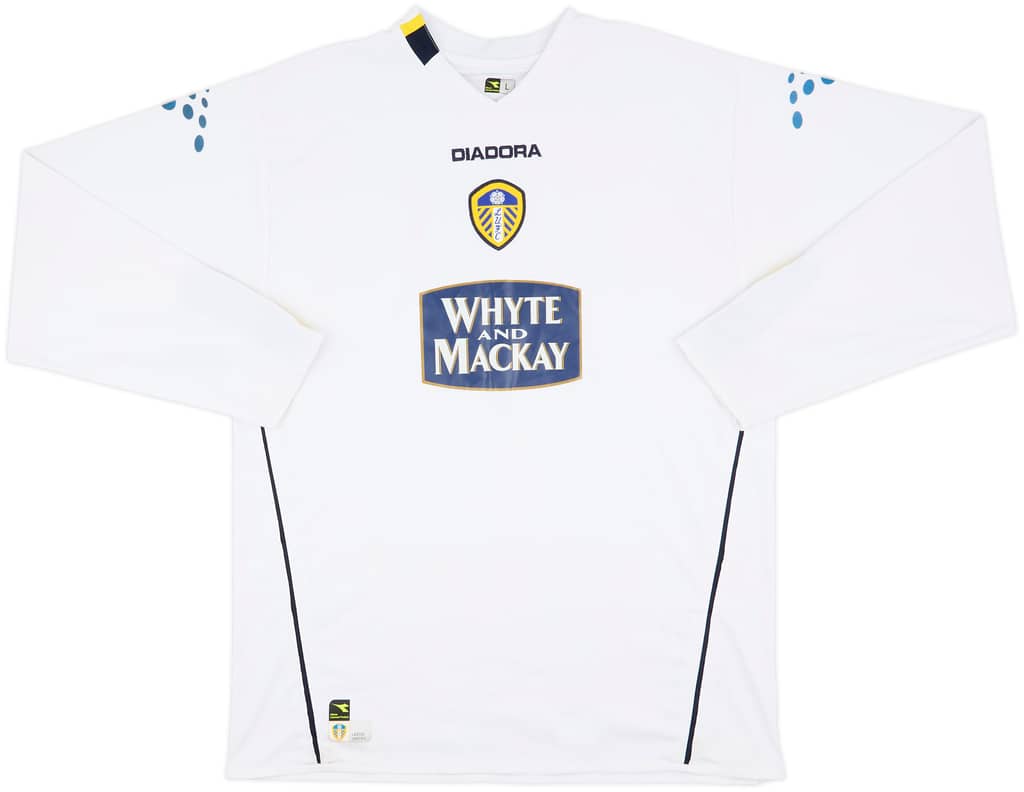 2004-05 Leeds United Home L/S Shirt - 7/10 - (L)