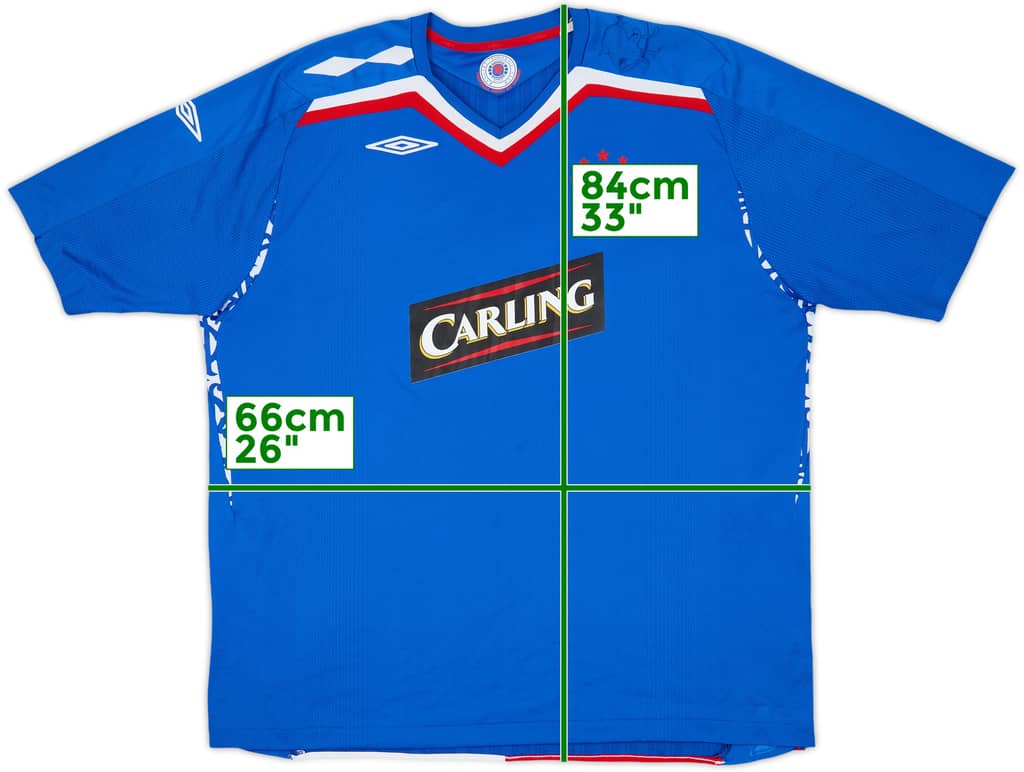 2007-08 Rangers Home Shirt - 7/10 - (3XL)