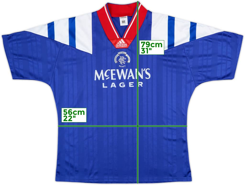 1992-94 Rangers Home Shirt - 9/10 - (L/XL)