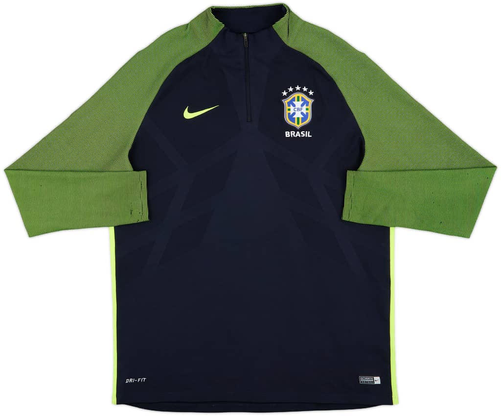 2016-17 Brazil Nike 1/4 Zip Drill Top - 8/10 - (XL)