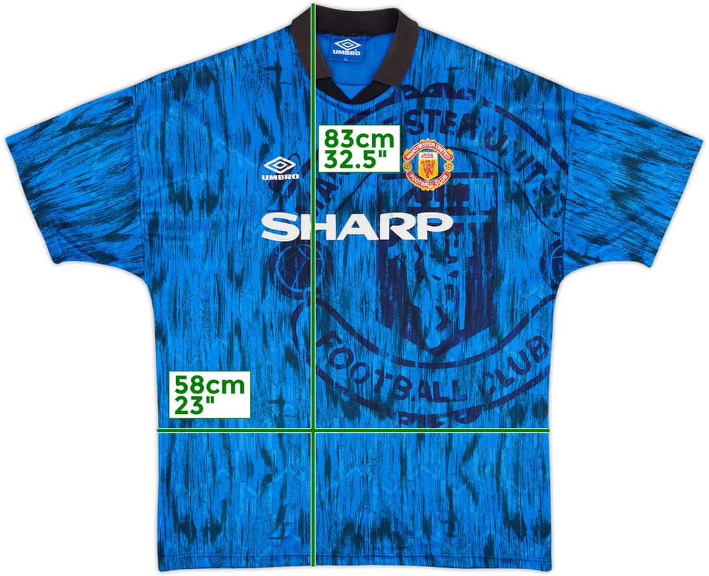 1992-93 Manchester United Away Shirt - 8/10 - (XL)