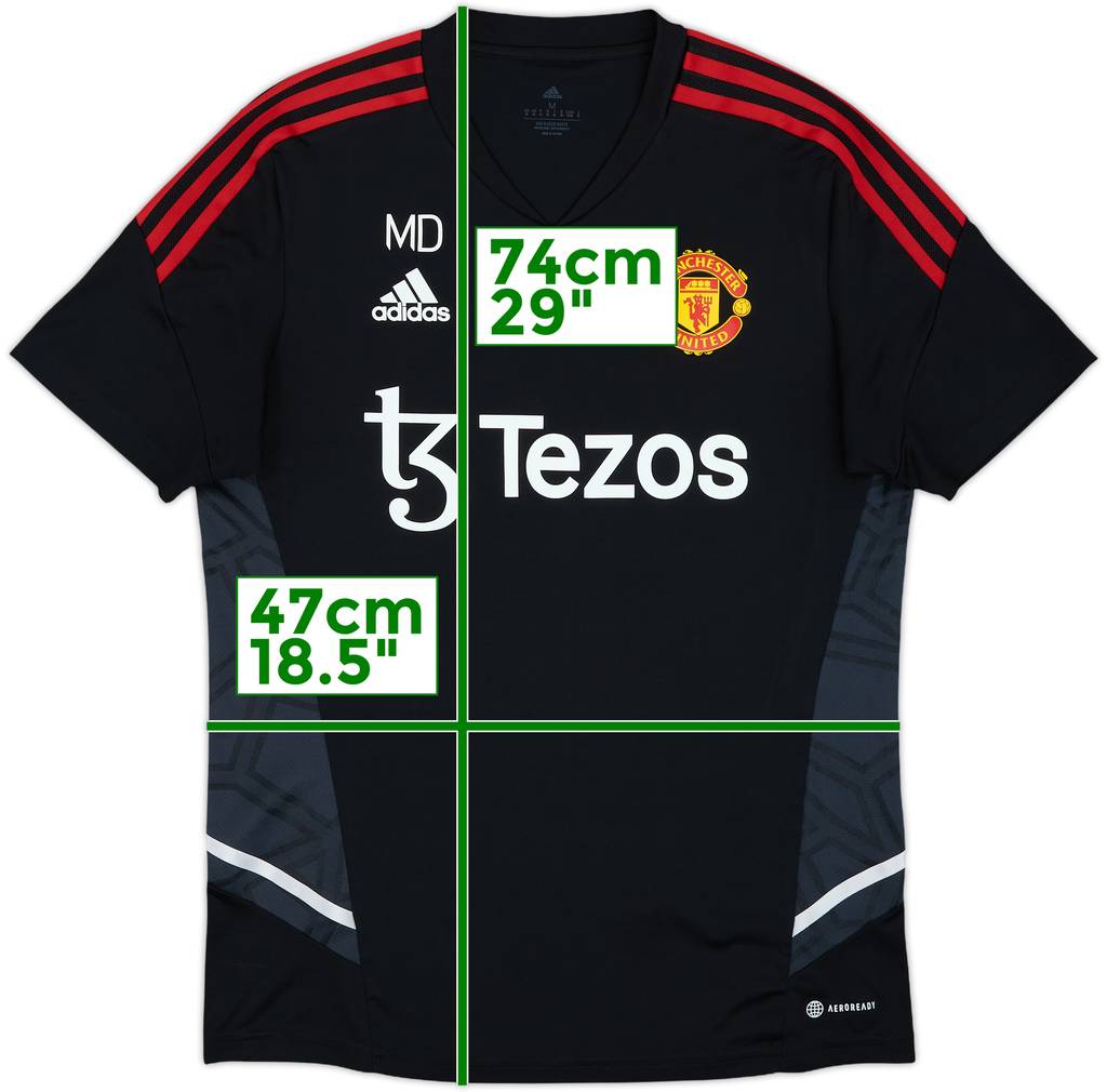 2022-23 Manchester United Staff Issue adidas Training Shirt MD - 9/10 - (M)