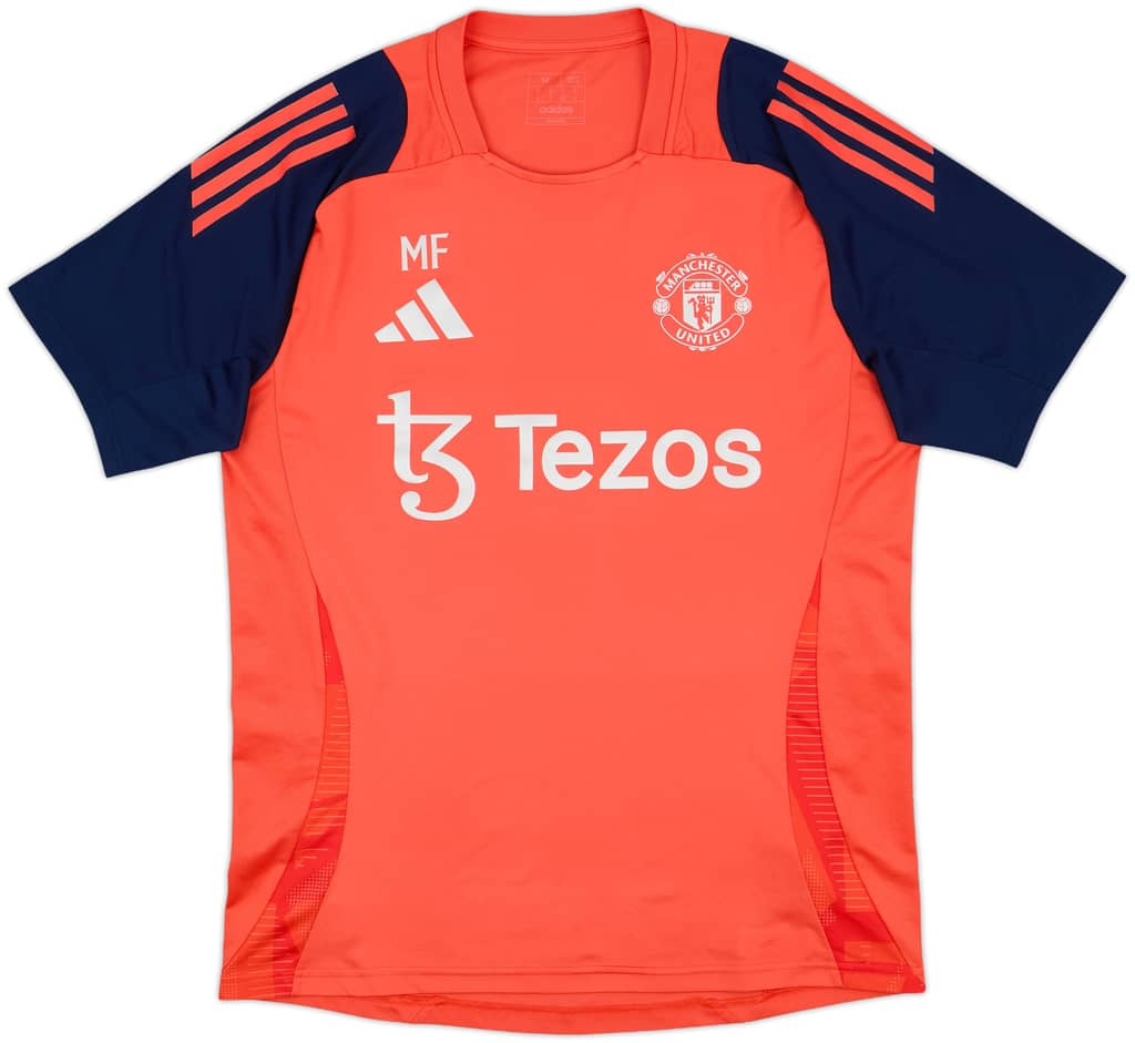 2024-25 Manchester United Staff Issue adidas Training Shirt 'MF' - 9/10 - (M)