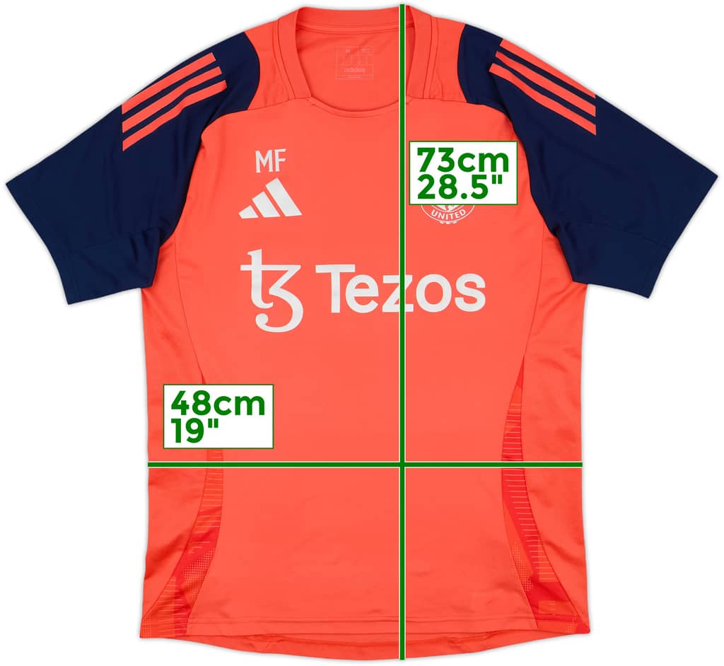 2024-25 Manchester United Staff Issue adidas Training Shirt 'MF' - 9/10 - (M)