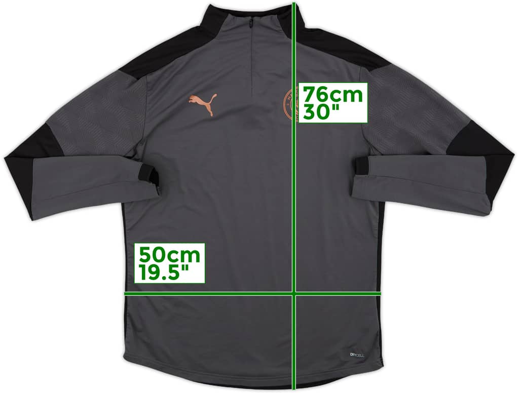 2019-20 Manchester City Puma 1/4 Zip Drill Top - 8/10 - (L)