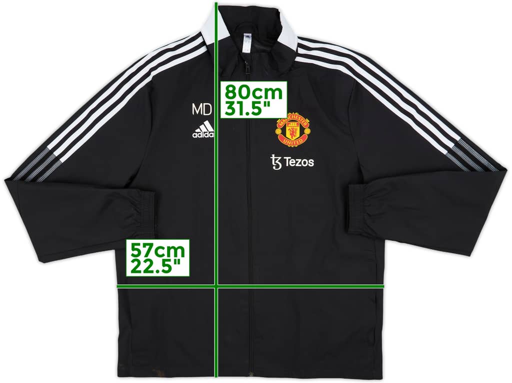 2021-22 Manchester United Staff Issue adidas Track Jacket 'MD' - 9/10 - (M)