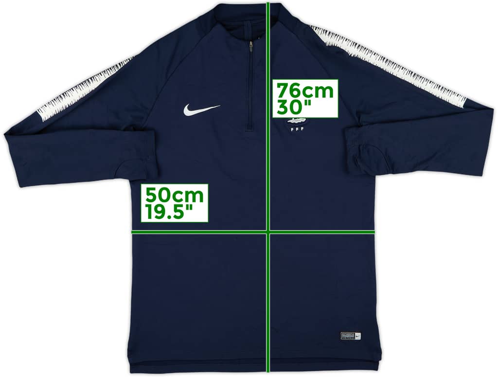 2018-19 France Nike 1/4 Zip Training Top - 7/10 - (M)