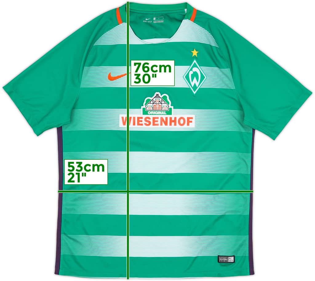 2016-17 Werder Bremen Home Shirt - 9/10 - (L)