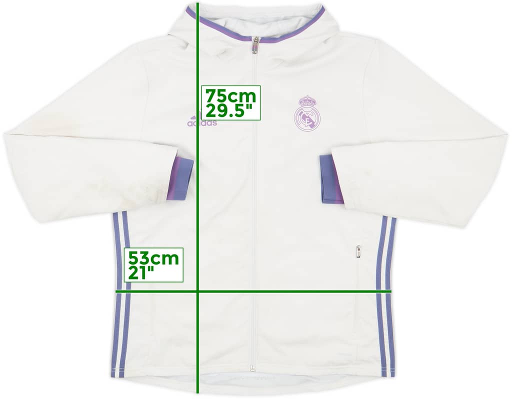 2016-17 Real Madrid adidas Hooded Track Jacket - 6/10 - (L)