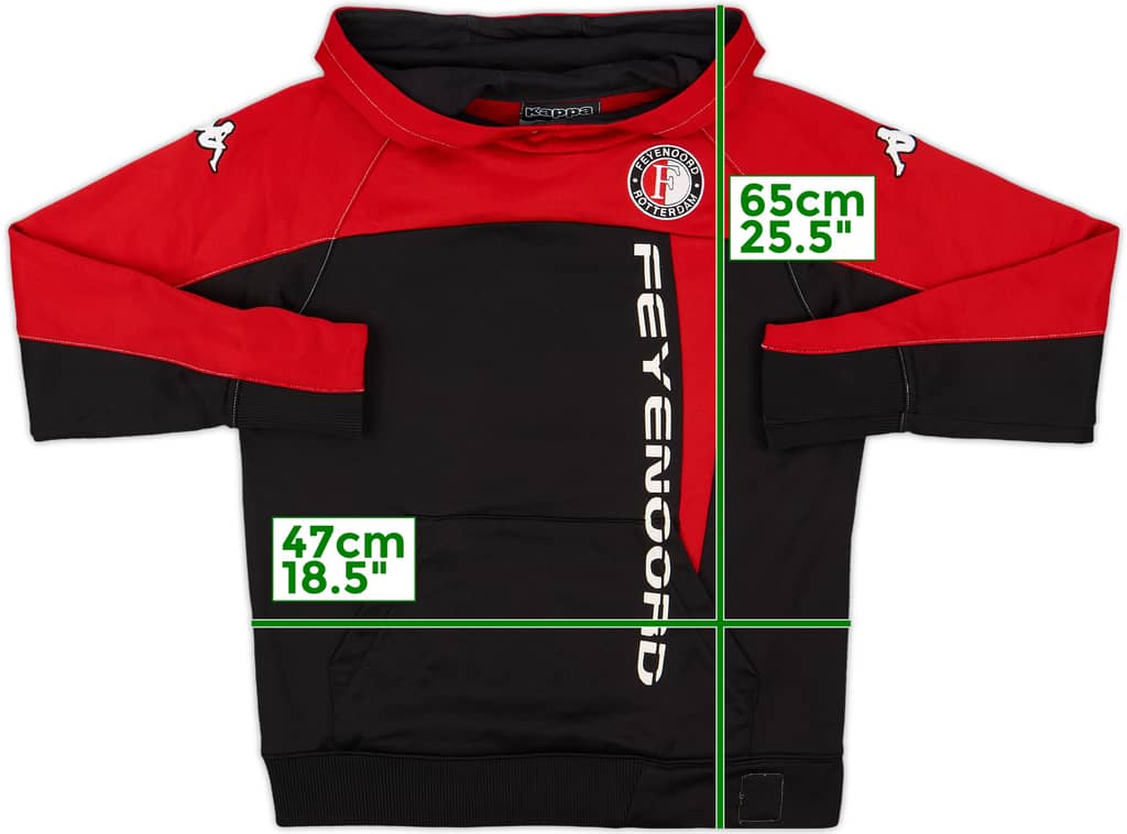 2007-08 Feyenoord Kappa Hooded Sweat Top - 8/10 - (S)