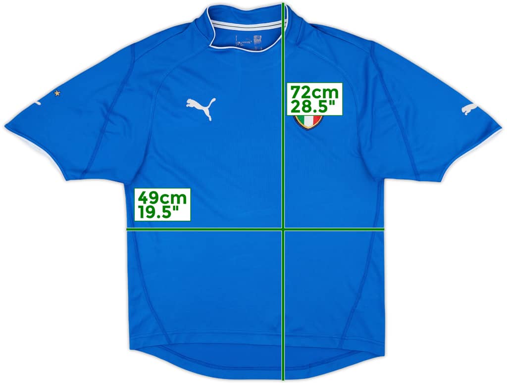 2003-04 Italy Home Shirt - 8/10 - (XL.Boys)