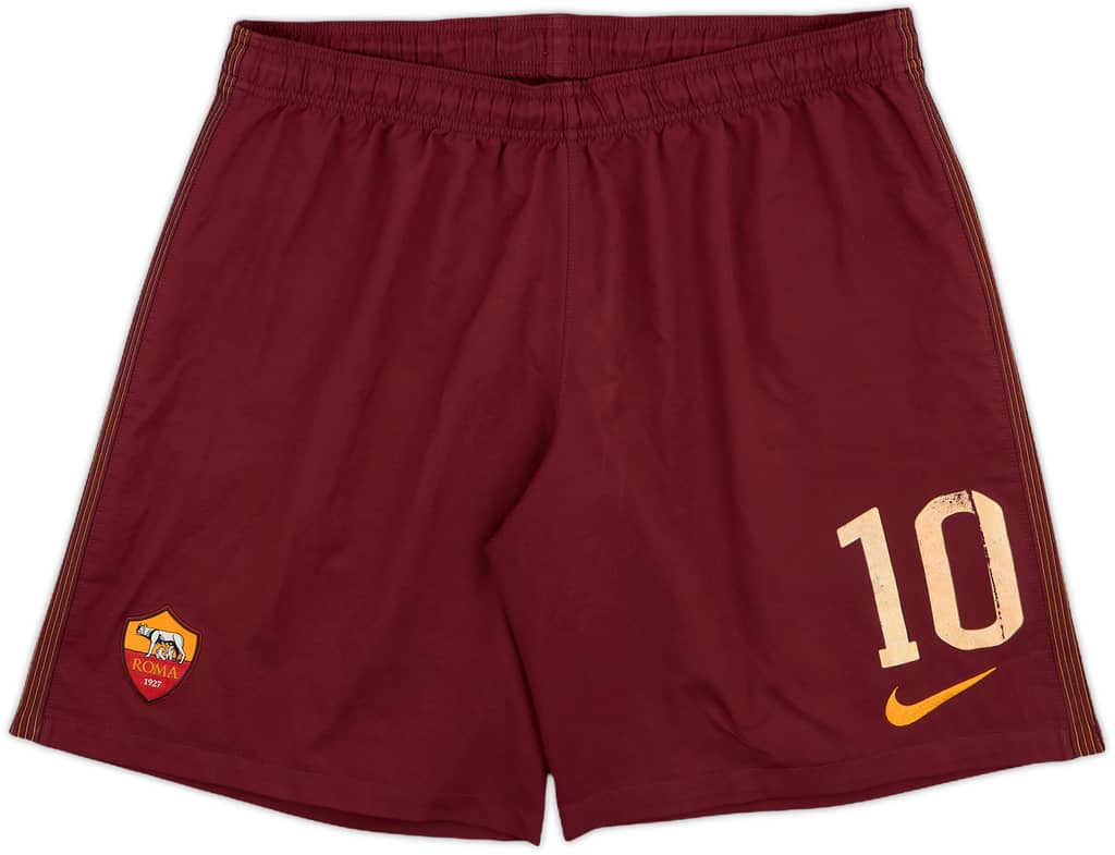 2016-17 Roma Home Shorts #10 (Totti) - 6/10 - (XL)