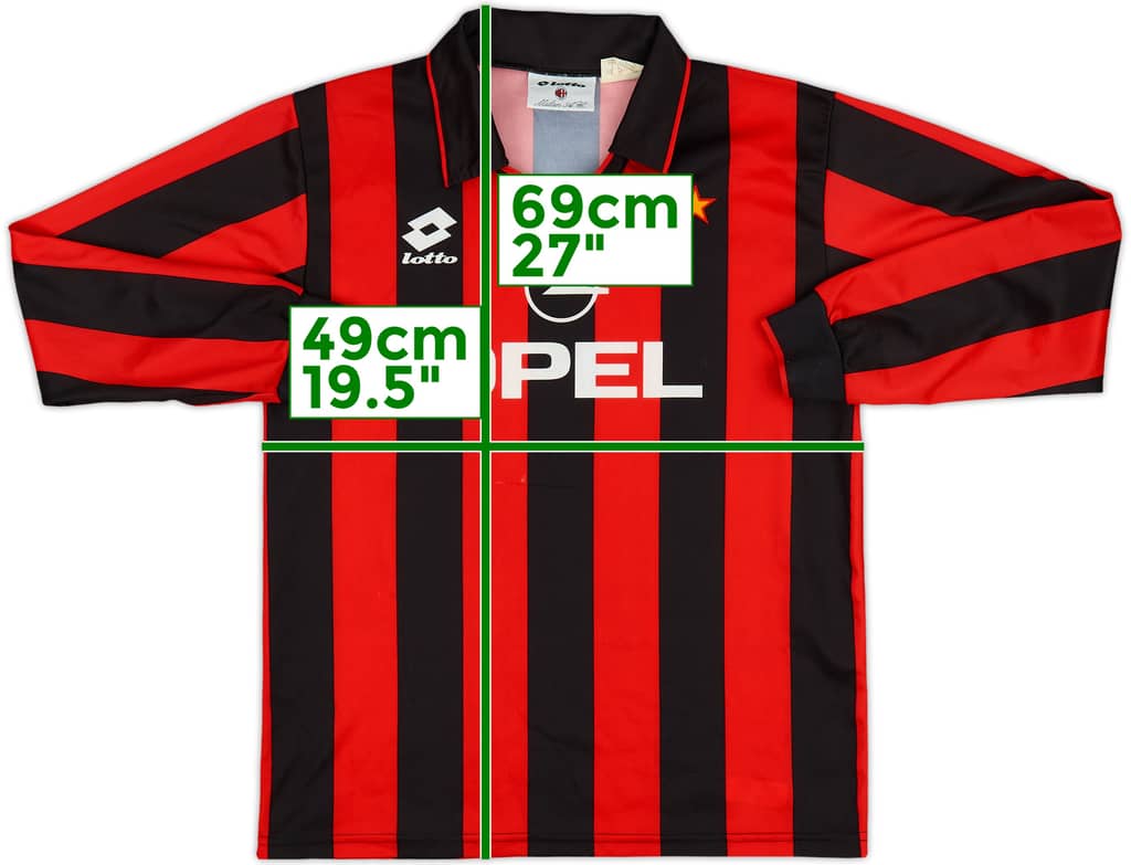 1995-96 AC Milan Home Shirt - 8/10 - (XL.Boys)