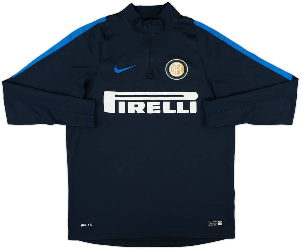 2015-16 Inter Milan Nike 1/4 Zip Drill Top - 8/10 - (L)