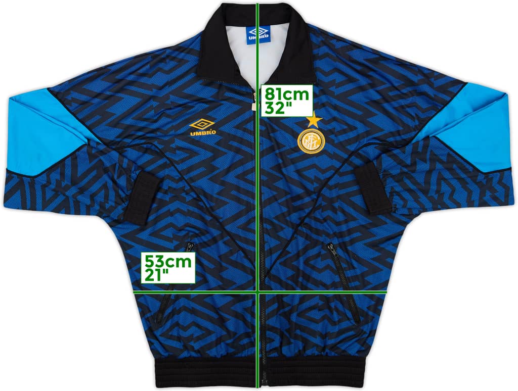 1992-93 Inter Milan Umbro Track Jacket - 8/10 - (L)