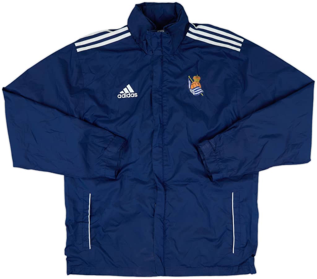 2013-14 Real Sociedad adidas Hooded Rain Jacket - 8/10 - (M/L)