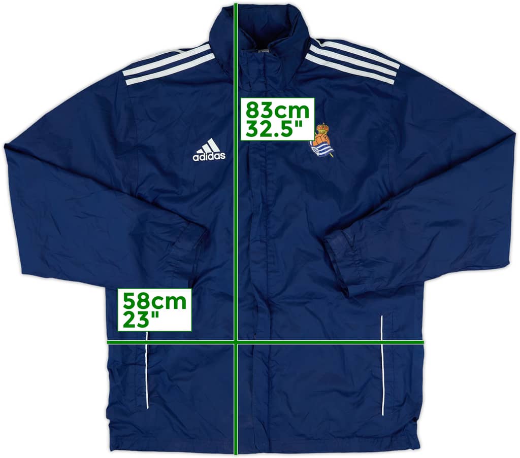 2013-14 Real Sociedad adidas Hooded Rain Jacket - 8/10 - (M/L)