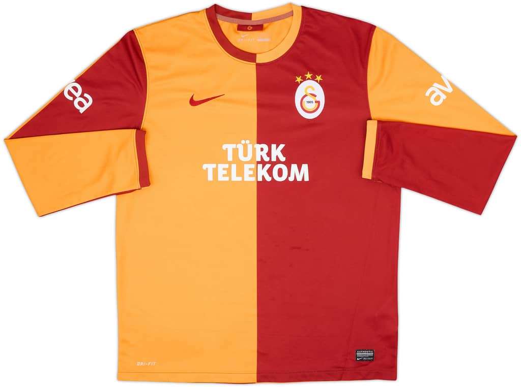 2013-14 Galatasaray Home L/S Shirt - 8/10 - (XL)
