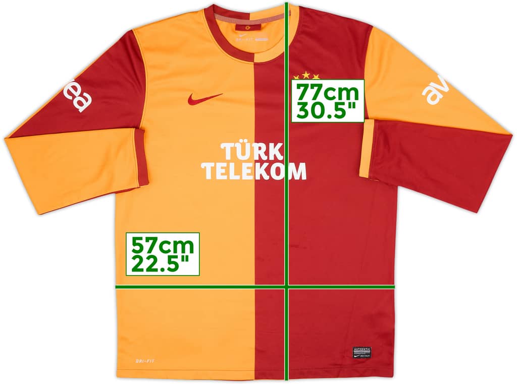 2013-14 Galatasaray Home L/S Shirt - 8/10 - (XL)