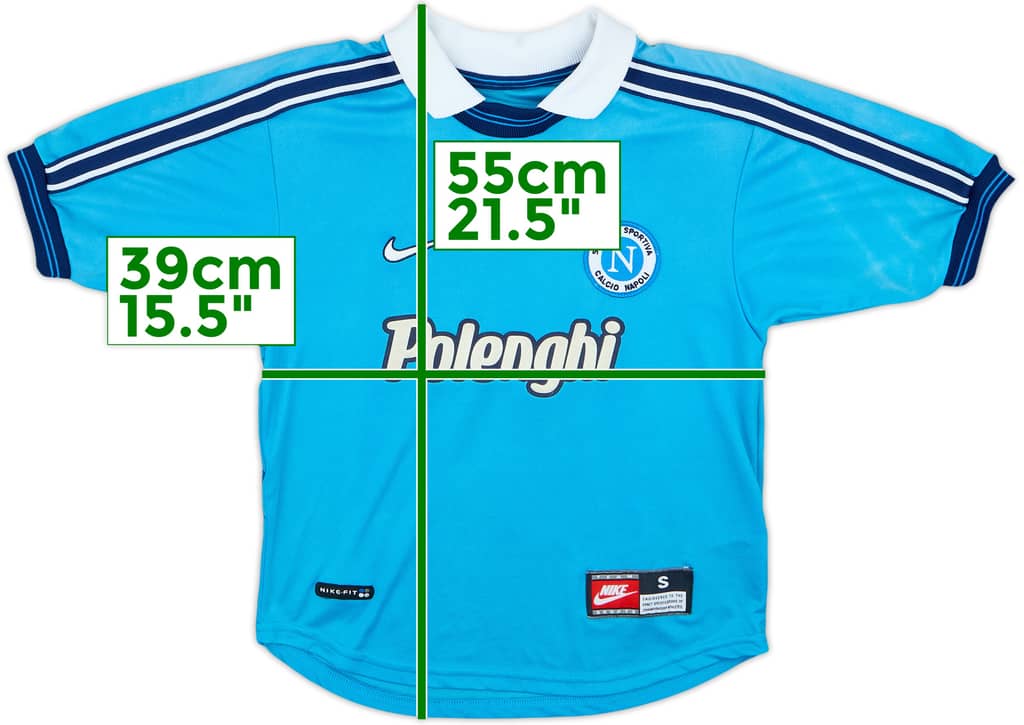 1998-99 Napoli Home Shirt - 7/10 - (8-9 Years)