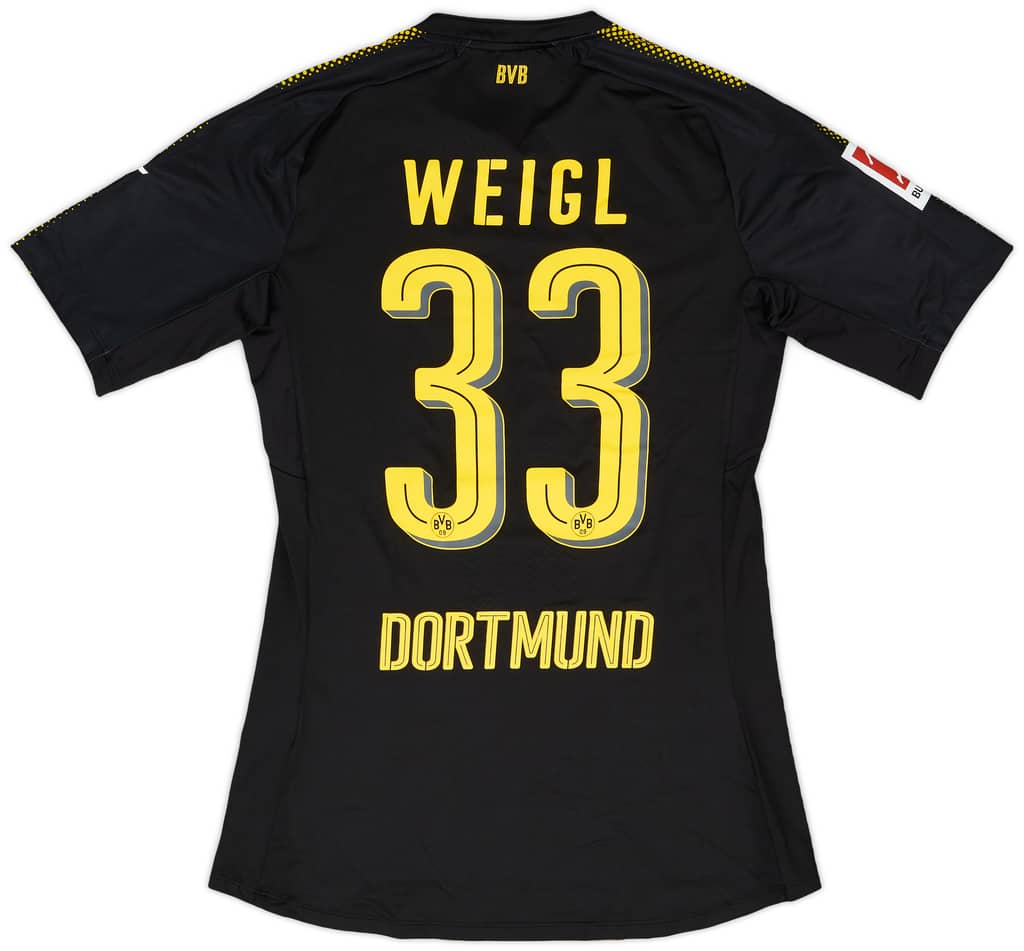 2017-18 Borussia Dortmund Match Issue Away Shirt Weigl #33