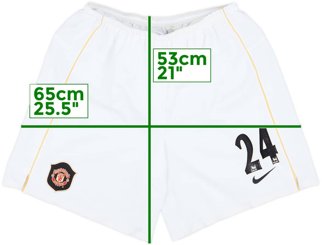 2006-07 Manchester United Player Issue Home Shorts #24 (Fletcher) - 8/10 - (L)