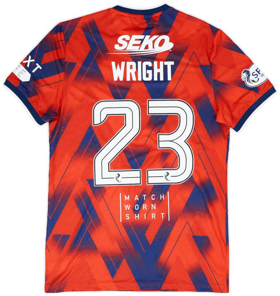 2023-24 Rangers Match Issue Fourth Shirt Wright #23
