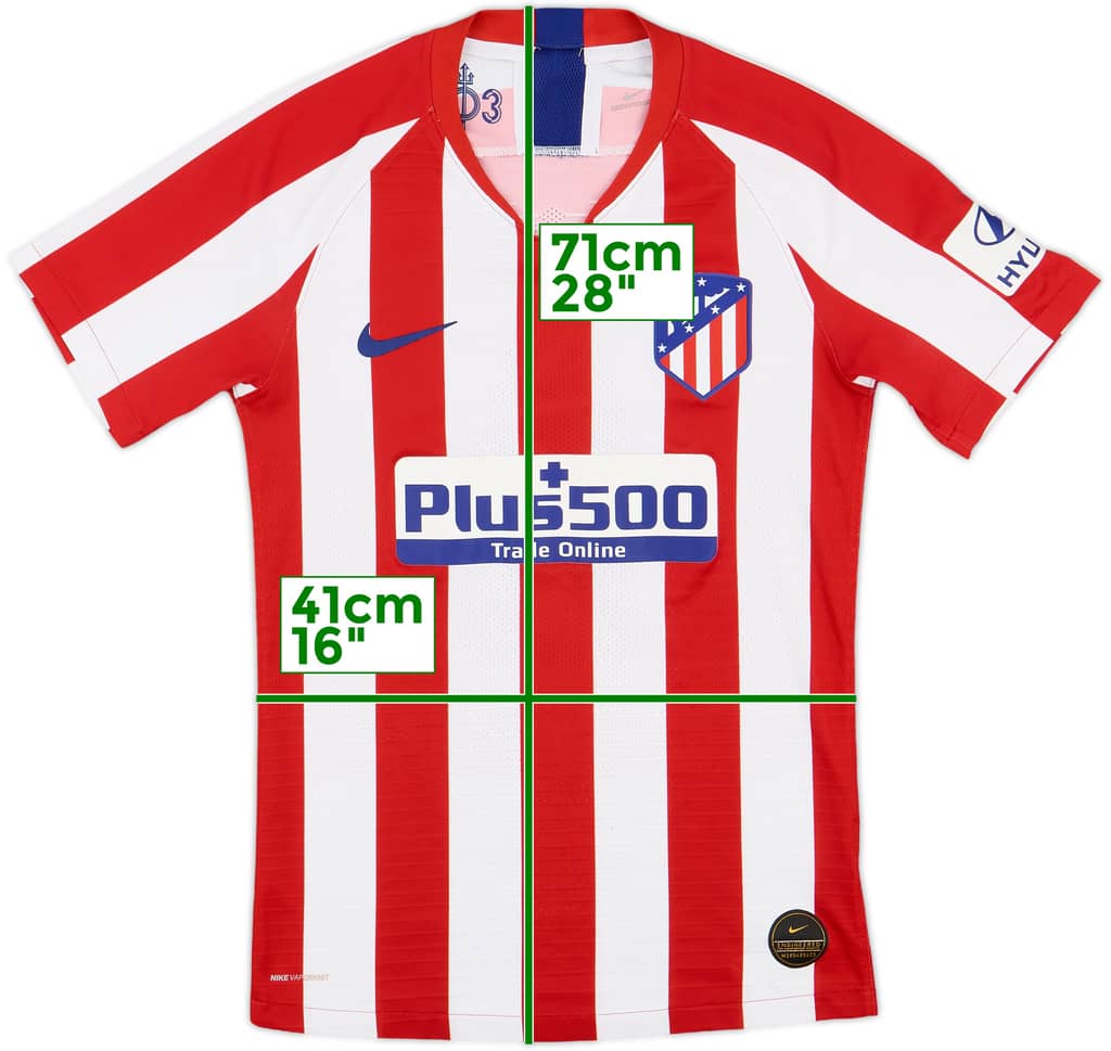 2019-20 Atletico Madrid Authentic Home Shirt - 8/10 - (XS)