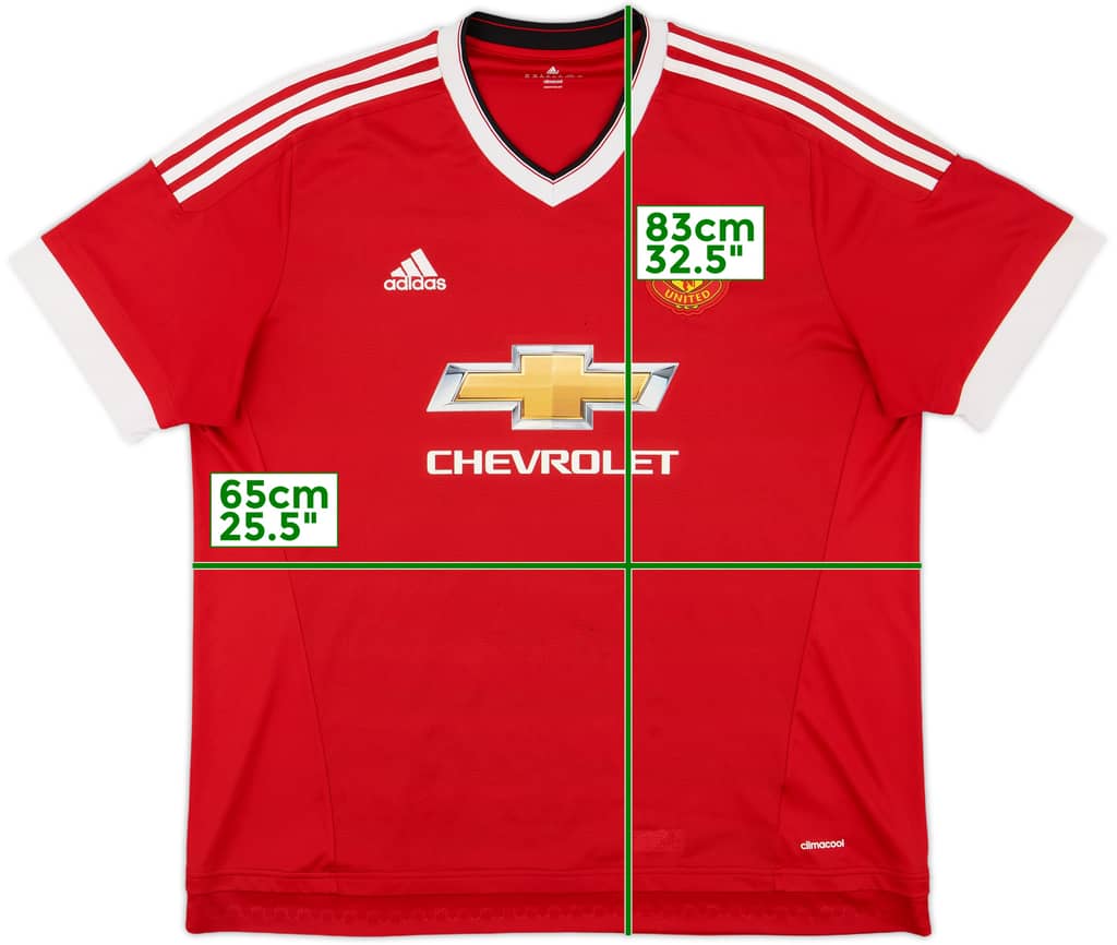 2015-16 Manchester United Home Shirt - 5/10 - (XXL)
