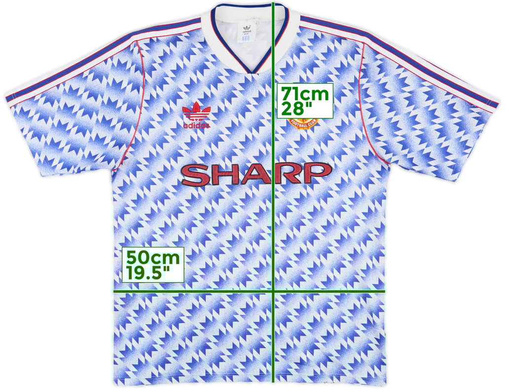 1990-92 Manchester United Away Shirt - 8/10 - (M)