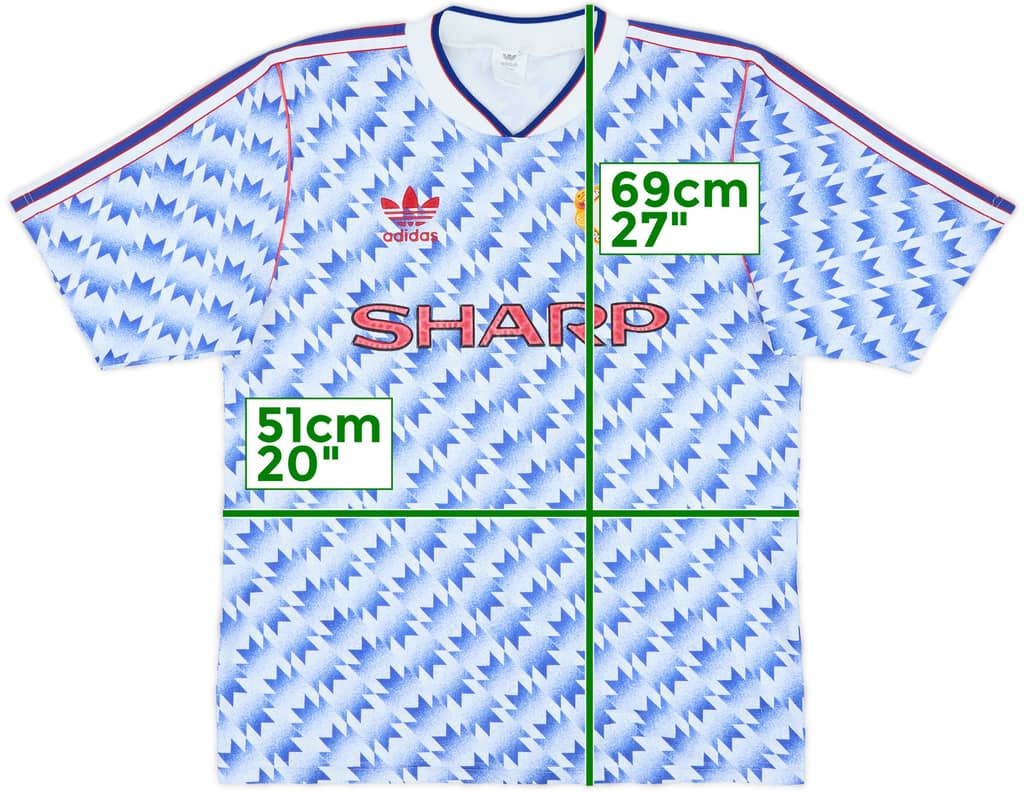 1990-92 Manchester United Away Shirt - 8/10 - (M)