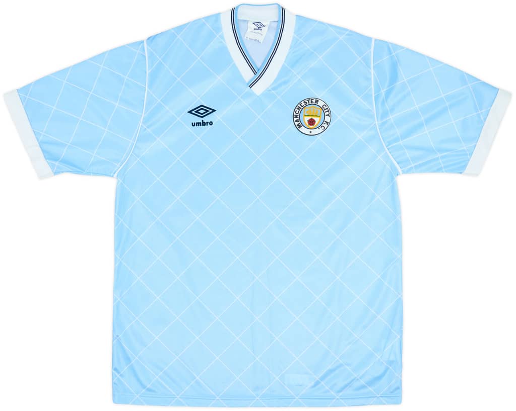 1987-89 Manchester City Home Shirt - 10/10 - (M)